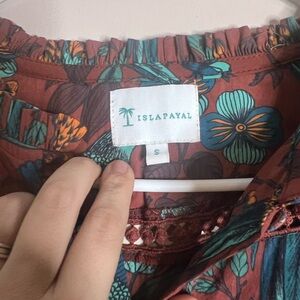 ISLAPAYAL york mini dress in rust